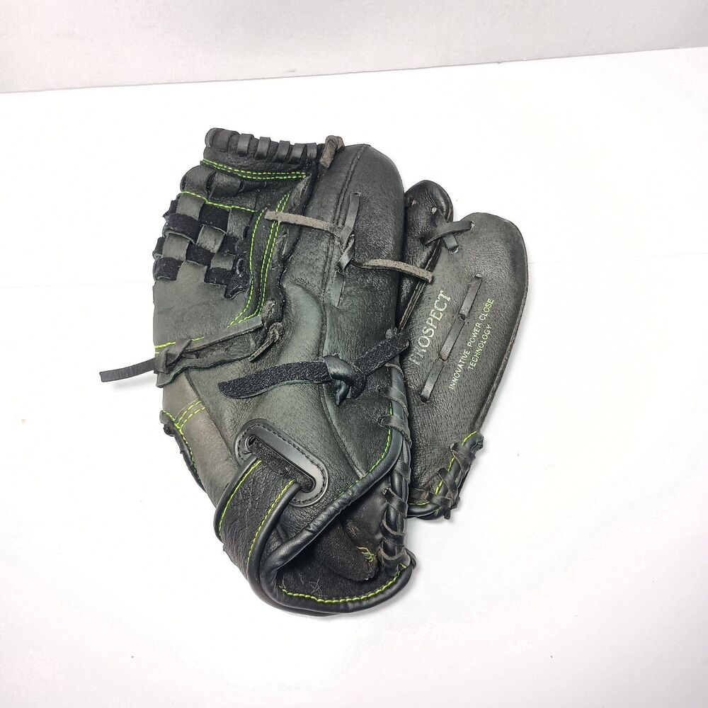 Mizuno Prospect Fastpitch Softball Glove MMX1205 RH Throw Black Lime Stitch 12"